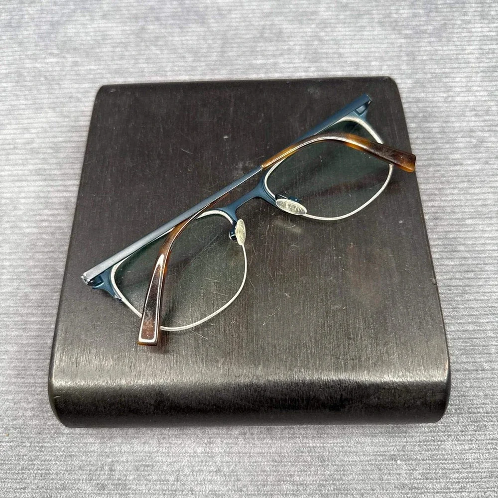 Warby Parker Wallis W 2550 Navy Blue Tortoise Eyeglasses 53-20-145 Semi-Rimless